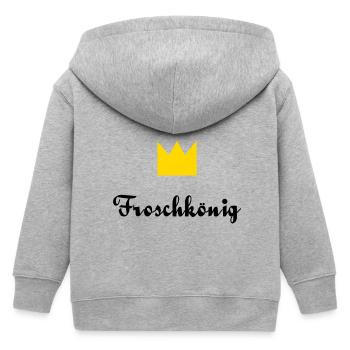 Froschkönig - Traumprinz - Traummann - Kinder Organic Kapuzenjacke Mini Cultivator von Stanley/Stella - Grau meliert - Hinten