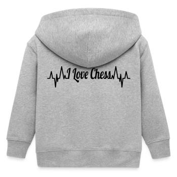 Schachspieler Liebe - Kinder Organic Kapuzenjacke Mini Cultivator von Stanley/Stella - Grau meliert - Hinten