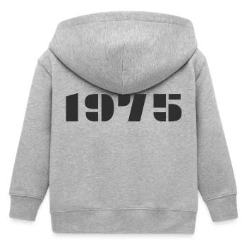 1975 - Kids Organic Zip-up Hoodie by Stanley/Stella - heather grey - Back