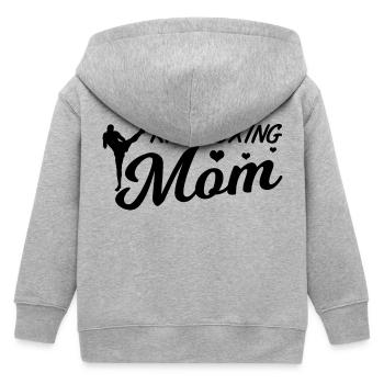Kickboxer Mama - Kinder Organic Kapuzenjacke Mini Cultivator von Stanley/Stella - Grau meliert - Hinten