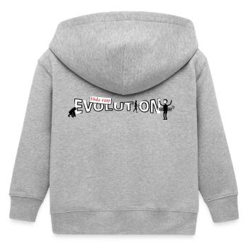 Hula hop Evolution - Kids Organic Zip-up Hoodie by Stanley/Stella - heather grey - Back