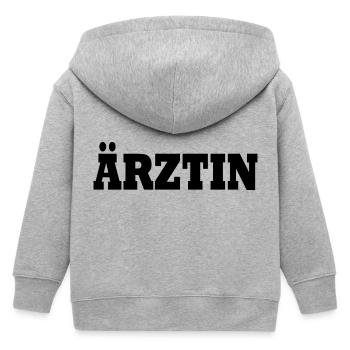 Ärztin - Kinder Organic Kapuzenjacke Mini Cultivator von Stanley/Stella - Grau meliert - Hinten