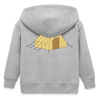 Zelt - Kinder Organic Kapuzenjacke Mini Cultivator von Stanley/Stella - Grau meliert - Hinten