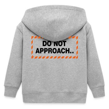 Do Not Approach Warnung Abstand Statement - Kinder Organic Kapuzenjacke Mini Cultivator von Stanley/Stella - Grau meliert - Hinten
