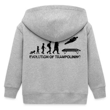 Development of trampoline sport - Kids Organic Zip-up Hoodie by Stanley/Stella - heather grey - Back