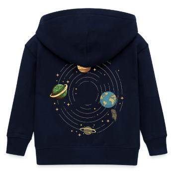 Planeten - Kinder Organic Kapuzenjacke Mini Cultivator von Stanley/Stella - Navy - Hinten