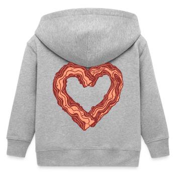 Bacon Geschenk Speck Fleischliebhaber Fleisch - Kinder Organic Kapuzenjacke Mini Cultivator von Stanley/Stella - Grau meliert - Hinten