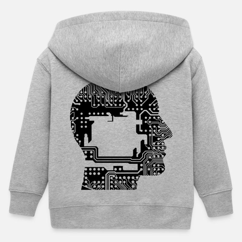 Chef de circuits - Veste à capuche enfant bio Stanley/Stella - gris chiné