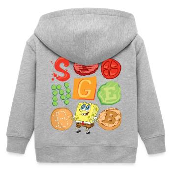 Spongebob Schwammkopf Burger Zutaten Design - Kinder Organic Kapuzenjacke Mini Cultivator von Stanley/Stella - Grau meliert - Hinten