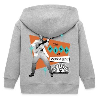 Design Elvis Presley Le Roi Du Rock & Roll - Veste à capuche enfant bio Stanley/Stella - gris chiné - Dos