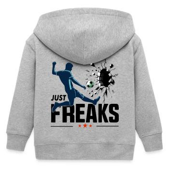 Just Freaks ® Fußball Soccer Team Ball Spieler - Kinder Organic Kapuzenjacke Mini Cultivator von Stanley/Stella - Grau meliert - Hinten
