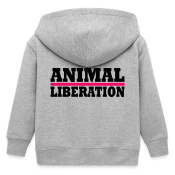 Animal liberation - Veste à capuche enfant bio Stanley/Stella - gris chiné - Dos