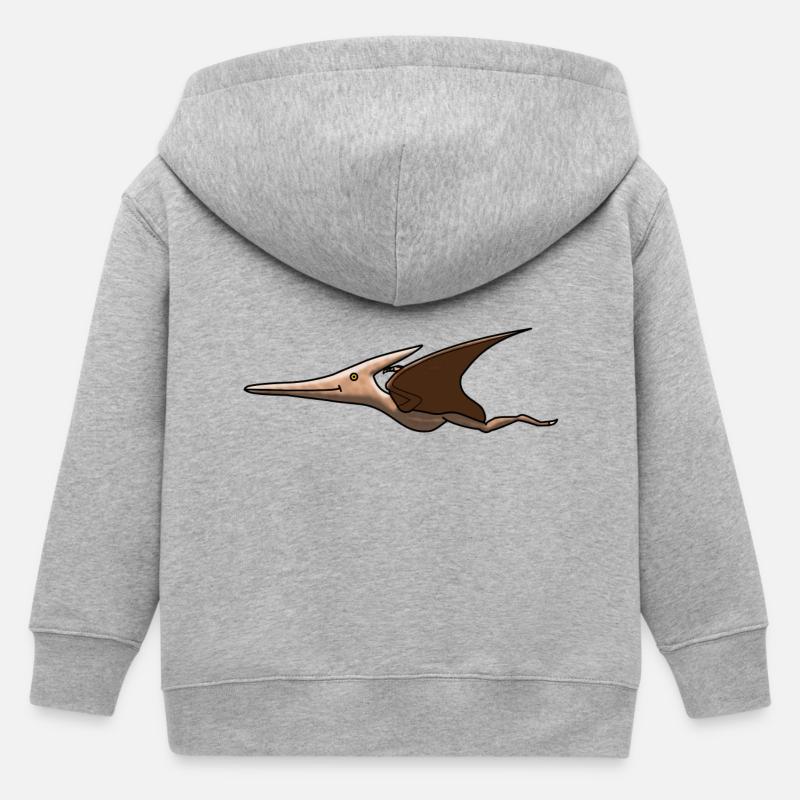Pteranodon - Veste à capuche enfant bio Stanley/Stella - gris chiné