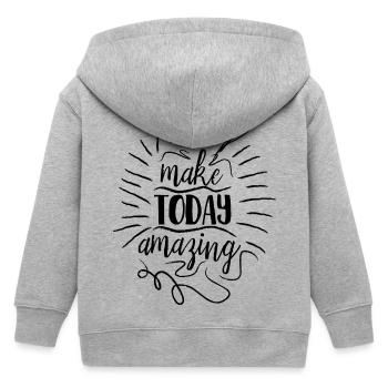 Make Today Amazing - Veste à capuche enfant bio Stanley/Stella - gris chiné - Dos