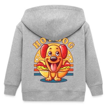 Hot Dog Hund Wurst Fast Food Wortwitz Lustig Humor - Kinder Organic Kapuzenjacke Mini Cultivator von Stanley/Stella - Grau meliert - Hinten