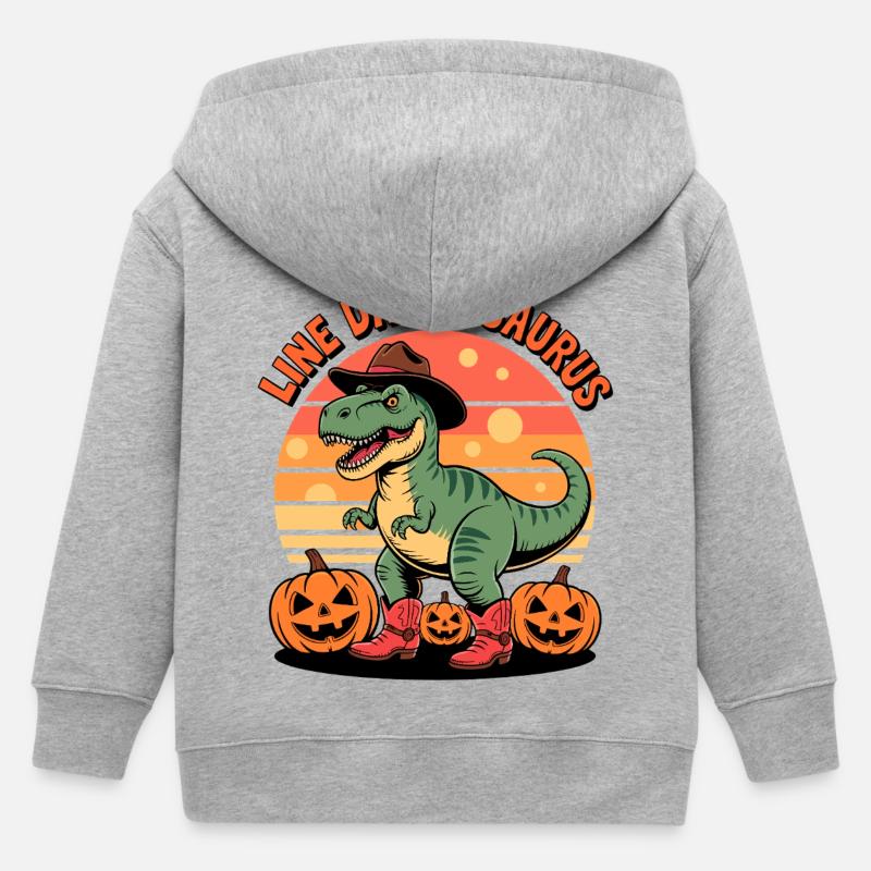 LineDance Saurus Halloween - Veste à capuche enfant bio Stanley/Stella - gris chiné