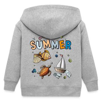 Summer Holiday - Kinder Organic Kapuzenjacke Mini Cultivator von Stanley/Stella - Grau meliert - Hinten