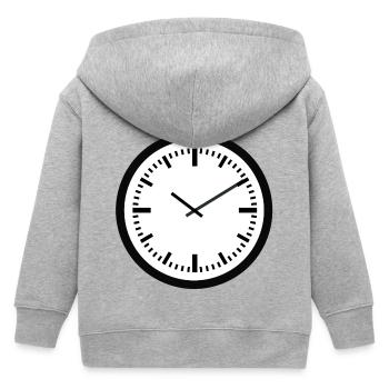 horloge montre clock time hourglass sanduhr76 - Veste à capuche enfant bio Stanley/Stella - gris chiné - Dos