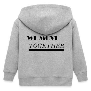 WE MOVE - Kids Organic Zip-up Hoodie by Stanley/Stella - heather grey - Back