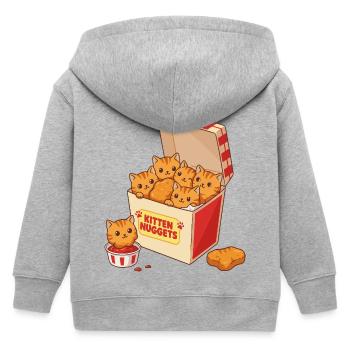 Kitten Nuggets Fast Food Katze - Kinder Organic Kapuzenjacke Mini Cultivator von Stanley/Stella - Grau meliert - Hinten