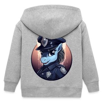 Police des poneys - Veste à capuche enfant bio Stanley/Stella - gris chiné - Dos