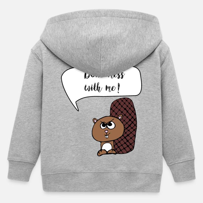 Cheeky beaver - Veste à capuche enfant bio Stanley/Stella - gris chiné