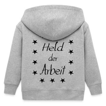 Héros du travail - Veste à capuche enfant bio Stanley/Stella - gris chiné - Dos