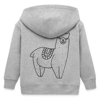 Alpaga avec couverture - Veste à capuche enfant bio Stanley/Stella - gris chiné - Dos