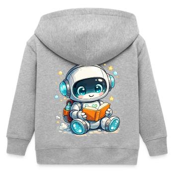 Petit Lecteur du Futur - Veste à capuche enfant bio Stanley/Stella - gris chiné - Dos