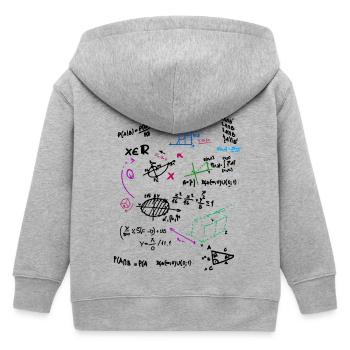Math complexe tableau mathématique avec des formules - Veste à capuche enfant bio Stanley/Stella - gris chiné - Dos