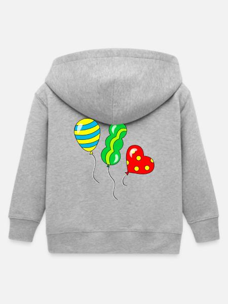 Ballons drôles - Veste à capuche enfant bio Stanley/Stella - gris chiné