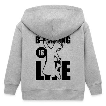 B-Girling, c’est la vie - Veste à capuche enfant bio Stanley/Stella - gris chiné - Dos