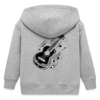Ukulele Zeichnung - Kinder Organic Kapuzenjacke Mini Cultivator von Stanley/Stella - Grau meliert - Hinten