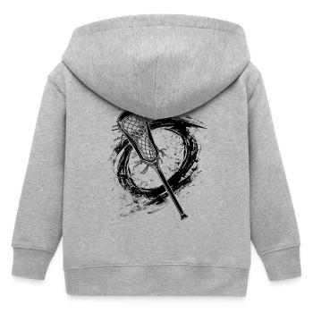 Lacrosse Schläger - Kinder Organic Kapuzenjacke Mini Cultivator von Stanley/Stella - Grau meliert - Hinten