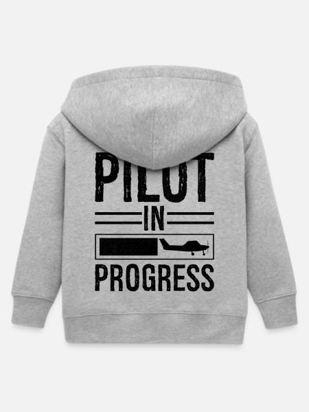 Pilot In progress - Kinder Organic Kapuzenjacke Mini Cultivator von Stanley/Stella - Grau meliert