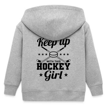 Eishockey Mädchen - Kinder Organic Kapuzenjacke Mini Cultivator von Stanley/Stella - Grau meliert - Hinten