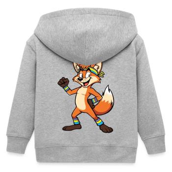Fuchs Fitness Groove - Kinder Organic Kapuzenjacke Mini Cultivator von Stanley/Stella - Grau meliert - Hinten