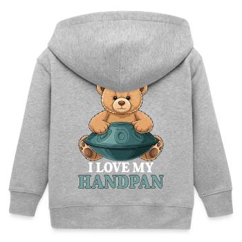 Handpan Teddy Bear - Kinder Organic Kapuzenjacke Mini Cultivator von Stanley/Stella - Grau meliert - Hinten