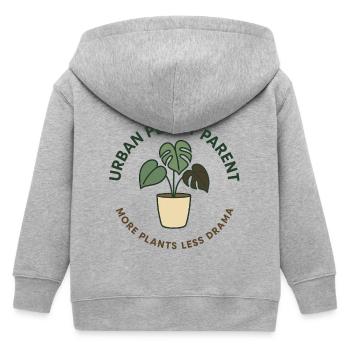 Urban Plant Parent - Kinder Organic Kapuzenjacke Mini Cultivator von Stanley/Stella - Grau meliert - Hinten