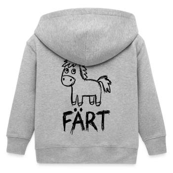 Cavalier cheval Propriétaire de chevaux FÄRT - Veste à capuche enfant bio Stanley/Stella - gris chiné - Dos