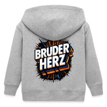 Bruderherz Geschenk Bruder - Kinder Organic Kapuzenjacke Mini Cultivator von Stanley/Stella - Grau meliert - Hinten