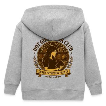 Hot Girl Book Club | Smart is Pretty - Kinder Organic Kapuzenjacke Mini Cultivator von Stanley/Stella - Grau meliert - Hinten
