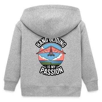 Drachenflieger Hängegleiter Luftsport Enthusiasten - Kinder Organic Kapuzenjacke Mini Cultivator von Stanley/Stella - Grau meliert - Hinten