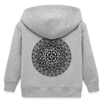 Neuseeländischer Symboltanz Maori Haka - Kinder Organic Kapuzenjacke Mini Cultivator von Stanley/Stella - Grau meliert - Hinten
