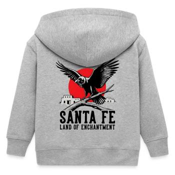 Coucher de soleil à Santa Fe - Veste à capuche enfant bio Stanley/Stella - gris chiné - Dos
