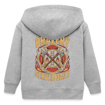 Le lieutenant de pompier Bravery a servi dans l’équipe de secours quotidienne - Veste à capuche enfant bio Stanley/Stella - gris chiné - Dos