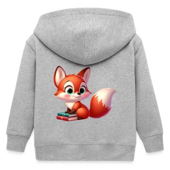 Fuchs 2 - Kinder Organic Kapuzenjacke Mini Cultivator von Stanley/Stella - Grau meliert - Hinten
