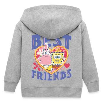 Spongebob Schwammkopf Und Patrick Beste Freunde - Kinder Organic Kapuzenjacke Mini Cultivator von Stanley/Stella - Grau meliert - Hinten