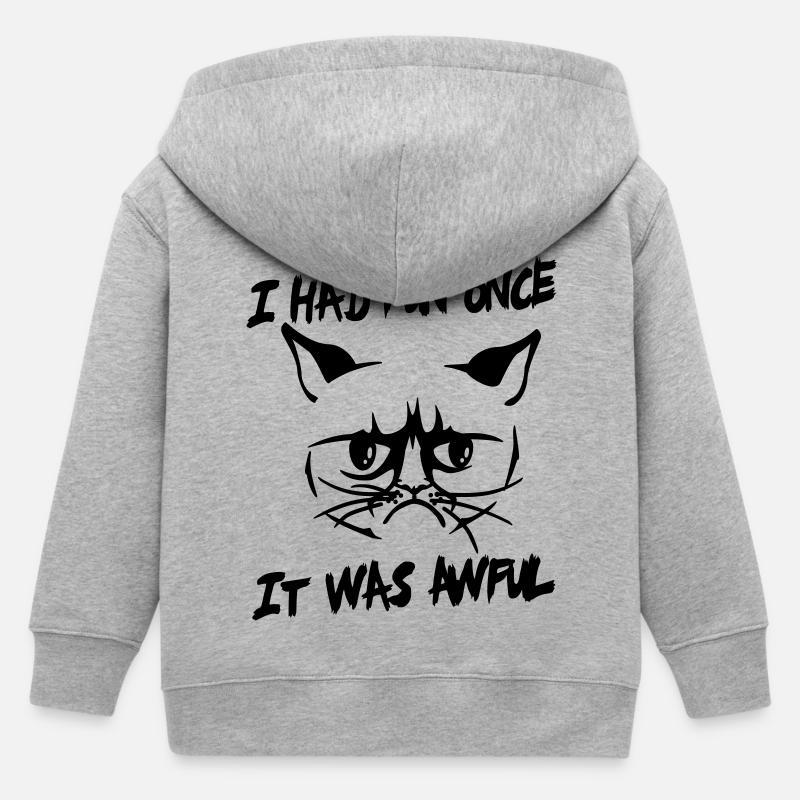 I had fun once, it was awful - Veste à capuche enfant bio Stanley/Stella - gris chiné