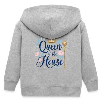 Queen des Hauses – Perfekt zum Muttertag! - Kinder Organic Kapuzenjacke Mini Cultivator von Stanley/Stella - Grau meliert - Hinten